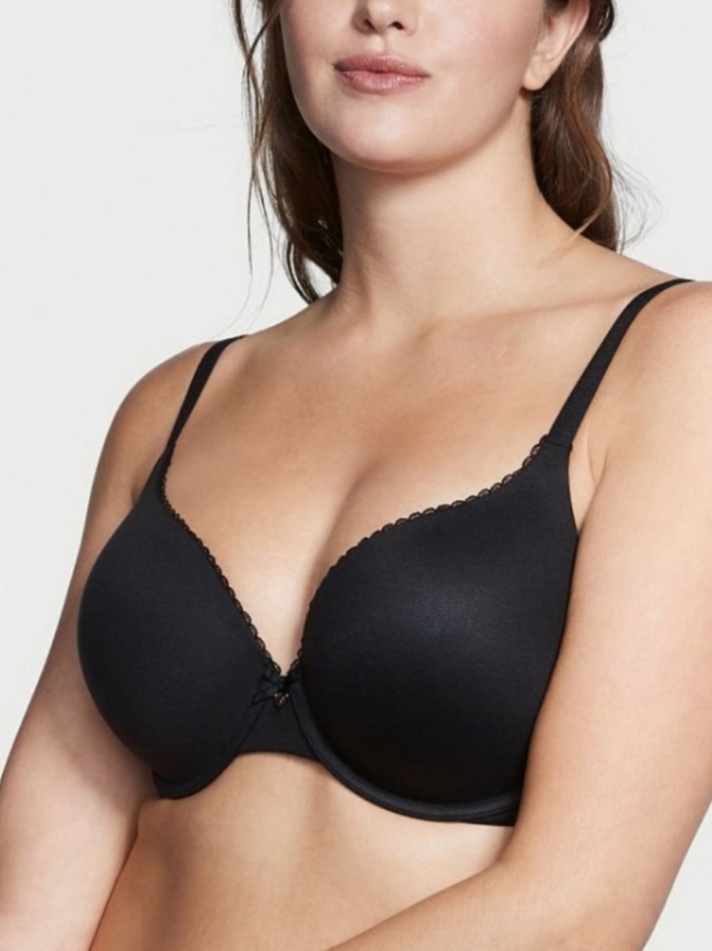 Victoria's Secret Black Lightly Lined Underwire T-Shirt Bra 34D Lingerie sexy - Picture 1 of 5